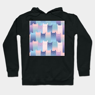 Pastel Colorful Cats Hoodie